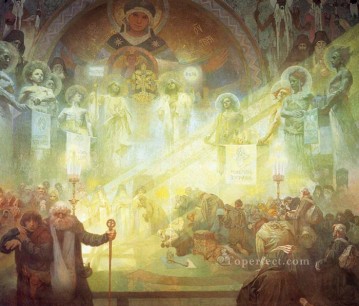 Alphonse Mucha Painting - Der Heilige Berg Athos 1926 Alphonse Mucha
